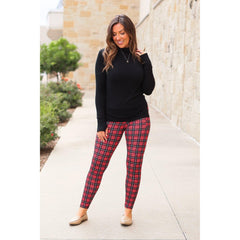 Hannah's Trendy Plaid Pocket Leggings