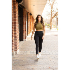 Ready to Ship  | The Adriana - Tummy Control Full Length Leggings with Pockets