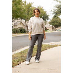 Ready to Ship | The Cassie - 30  CHARCOAL Bootcut Leggings with Pockets - Round 2