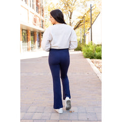 Ready to Ship  | The Mila -  NAVY Bootcut Leggings with Pockets Round 3