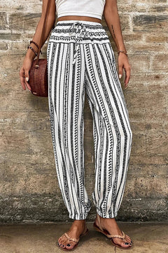 Lila's Trendy Geometric Cuff Style Pants