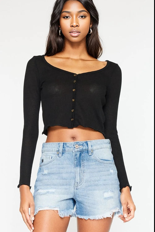 Summer Perfection: Kancan High Waist Denim Shorts