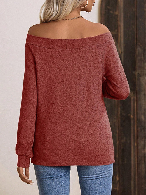 Lila's Breezy Off-Shoulder Tee