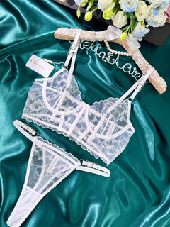 White Embroidery Lingerie Set