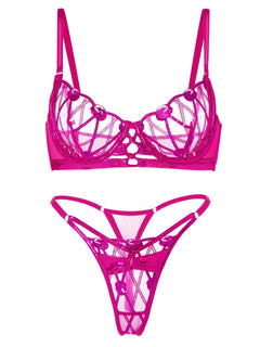 Opulent Magenta Fantasy Lingerie Set