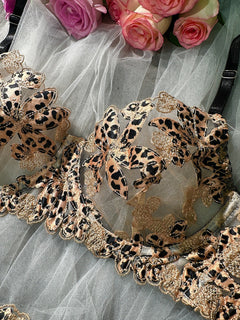 Leopard Flower Lingerie Set