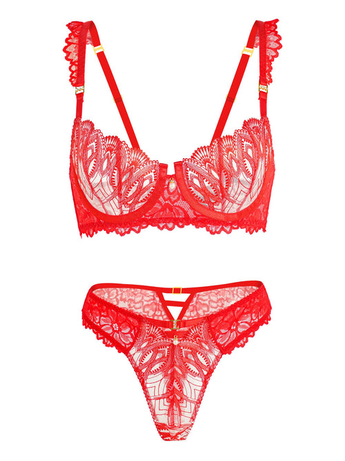 Red Top Temptation Lingerie Set