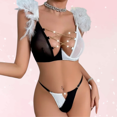 Celestial Siren Feathered Fantasy Harness Set