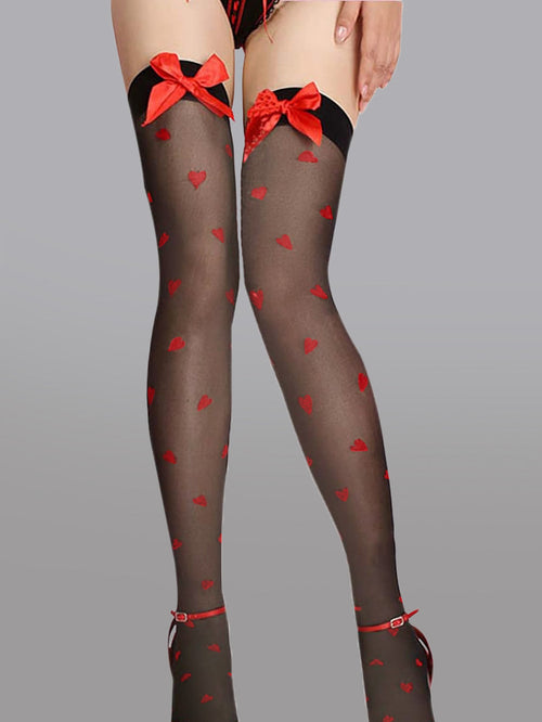 Polka Dot Charm with Bow Surprise Stockings