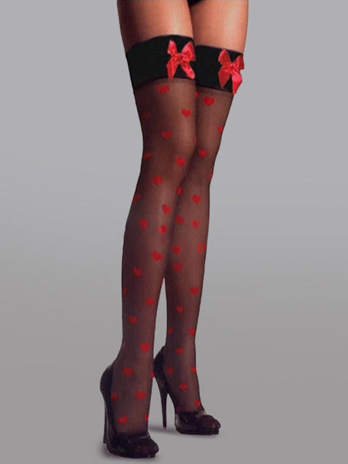 Polka Dot Charm with Bow Surprise Stockings
