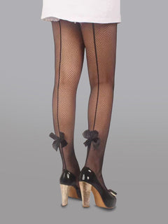 Charming Bow-Tie Mesh Tights Delight