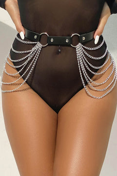 Draped Chain Detailed Statement Belt Wonder