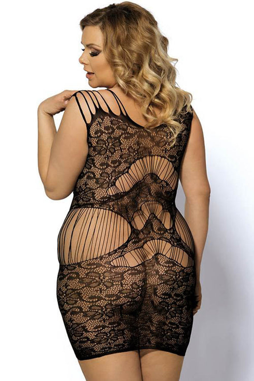 Plus Size Magic Lace Strap Lingerie Dress