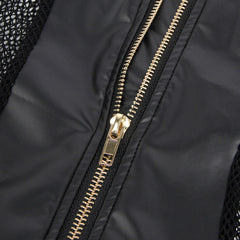 Pleather Deep V Halter Chemise