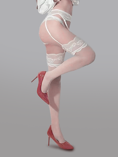 Radiant Charm Gartered Stockings for You