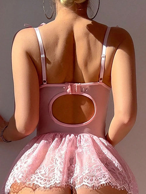 Pink Ruffle Romance Corset Set