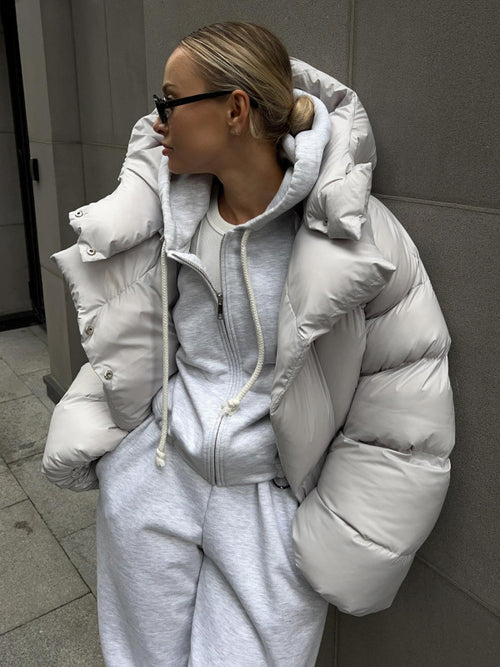 N.O.W. Sarah's Timeless Grey Quilted Coat