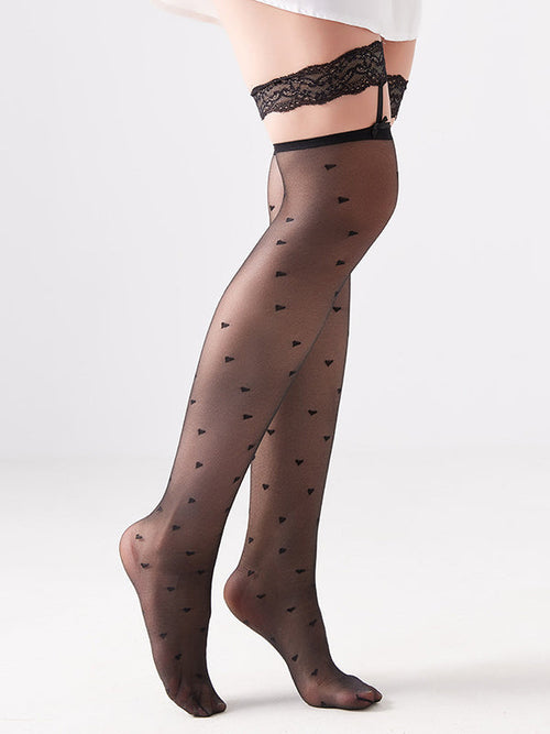 Flirty Confidence Polka Dot Thigh-Highs