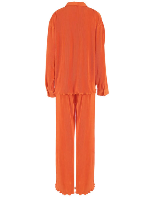 Button Up Long Sleeve Top and Pants Set