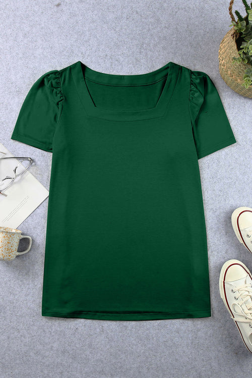 Enchanted Emerald Ruffle Top: Curvy Charm 💚