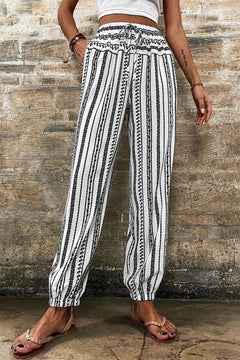 Lila's Trendy Geometric Cuff Style Pants