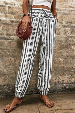 Lila's Trendy Geometric Cuff Style Pants
