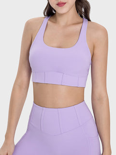 Wide Strap Square Neck Active Tank Top