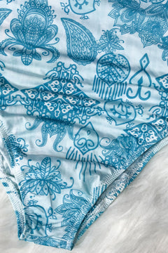 Whimsical Mock Neck Swimwear Delight