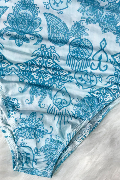 Whimsical Mock Neck Swimwear Delight