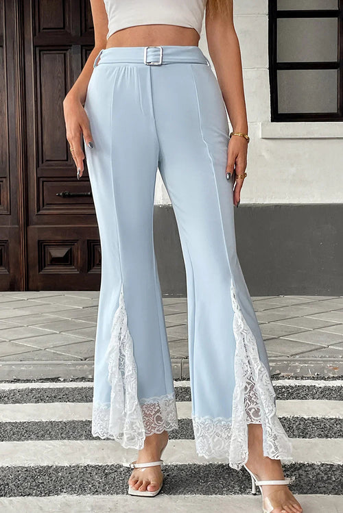 Luna's Flare Pants with Lace Accents