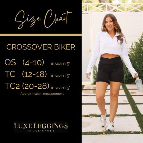 Ready to Ship | The Abby - NAVY Crossover Biker 5 Shorts  R2 - Luxe Leggings by Julia Rose®