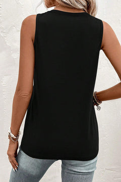 Chic Pocketed V-Neck Tank with Wide Straps