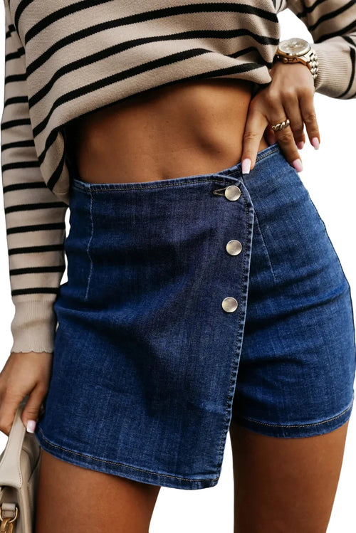 Hannah's Asymmetric High Waist Denim Delight
