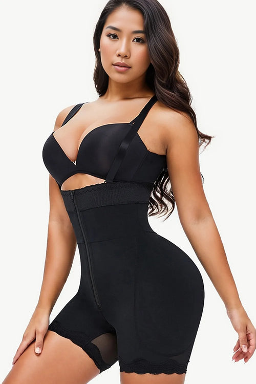 Lace Trim Shaping Bodysuit: Elegance in Comfort