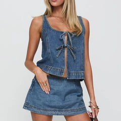 Denim Days Lace-Up Set – Haute Edition 25