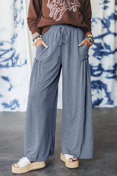 Lila's Flirty Frill Wide Leg Pants Delight