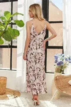 ADORA Watercolor V-Neck Midi Cami Dress