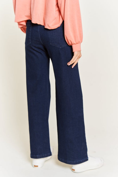 Enchanted Goddess Wide Leg Jeans - Romance Awaits