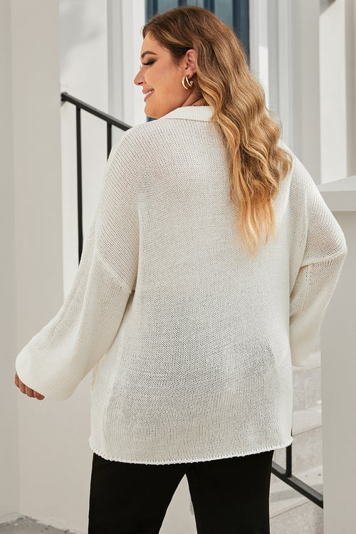Enchanted Reverie Quarter-Button Sweater: Timeless Romance