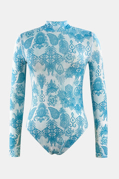 Whimsical Mock Neck Swimwear Delight