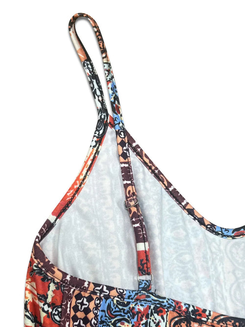 Printed V-Neck Cami Dress