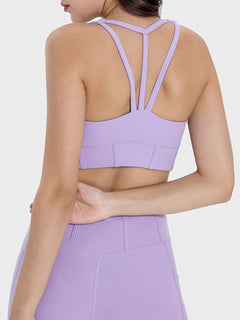 Wide Strap Square Neck Active Tank Top