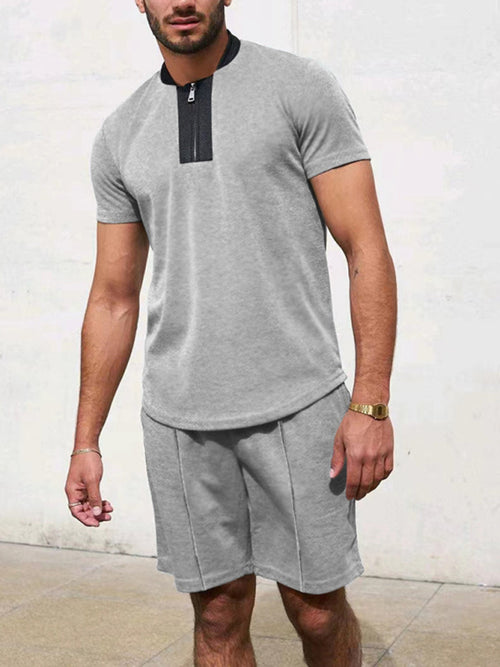 Sophistication Redefined: Men's Waffle V-Neck Suit