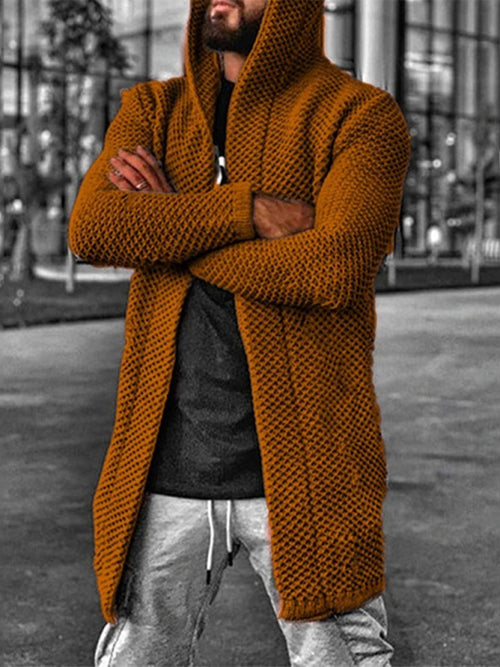 The Dapper Knitted Hoodie: Men's Leisure Essential