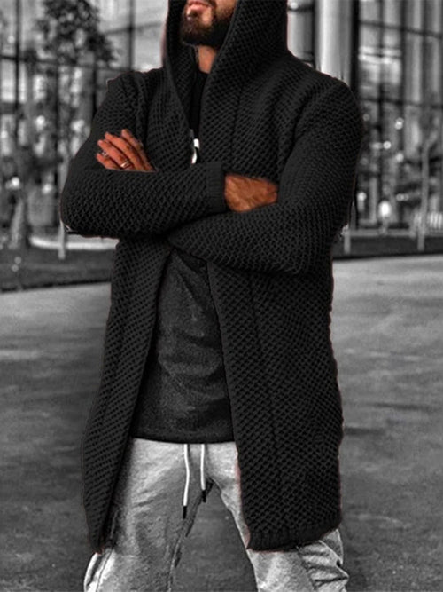 The Dapper Knitted Hoodie: Men's Leisure Essential