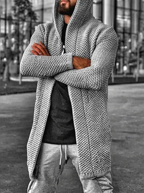 The Dapper Knitted Hoodie: Men's Leisure Essential