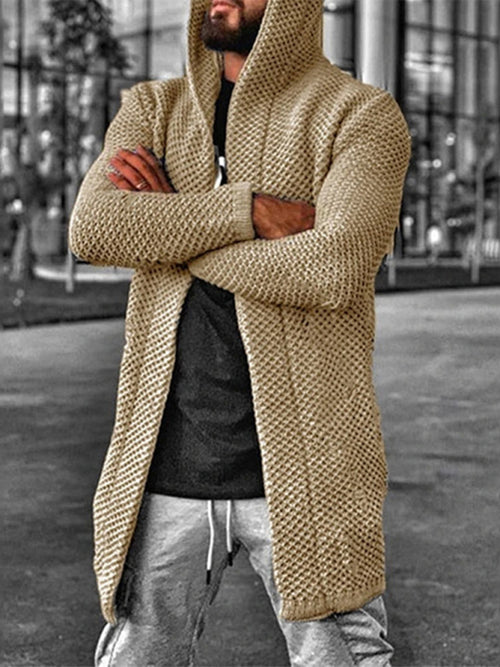 The Dapper Knitted Hoodie: Men's Leisure Essential