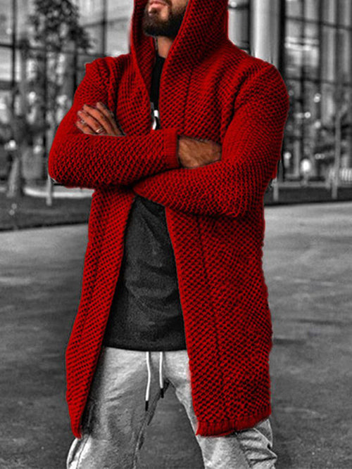 The Dapper Knitted Hoodie: Men's Leisure Essential