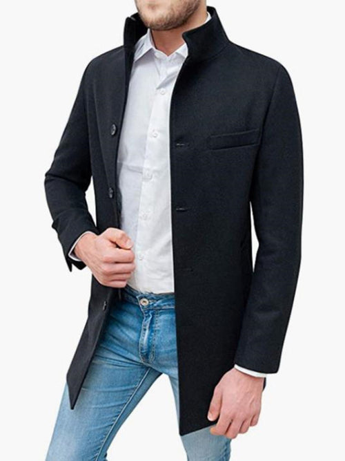 Elegant Wool Coat for the Distinguished Gentleman.
