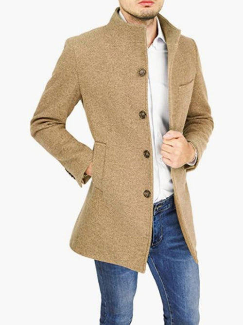 Elegant Wool Coat for the Distinguished Gentleman.